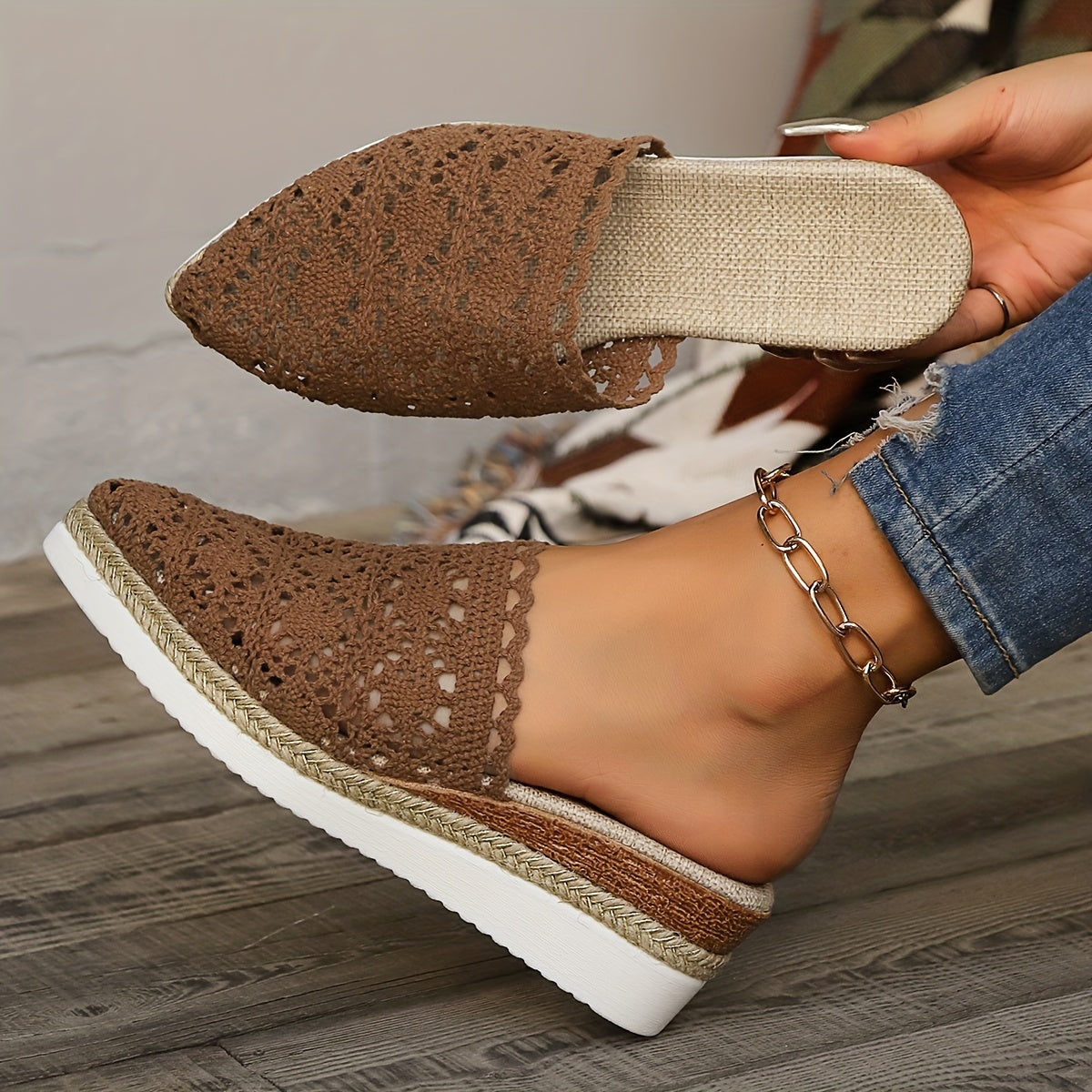 Stijlvolle gehaakte kant sandalen: de perfecte zomerlook! afbeelding 2