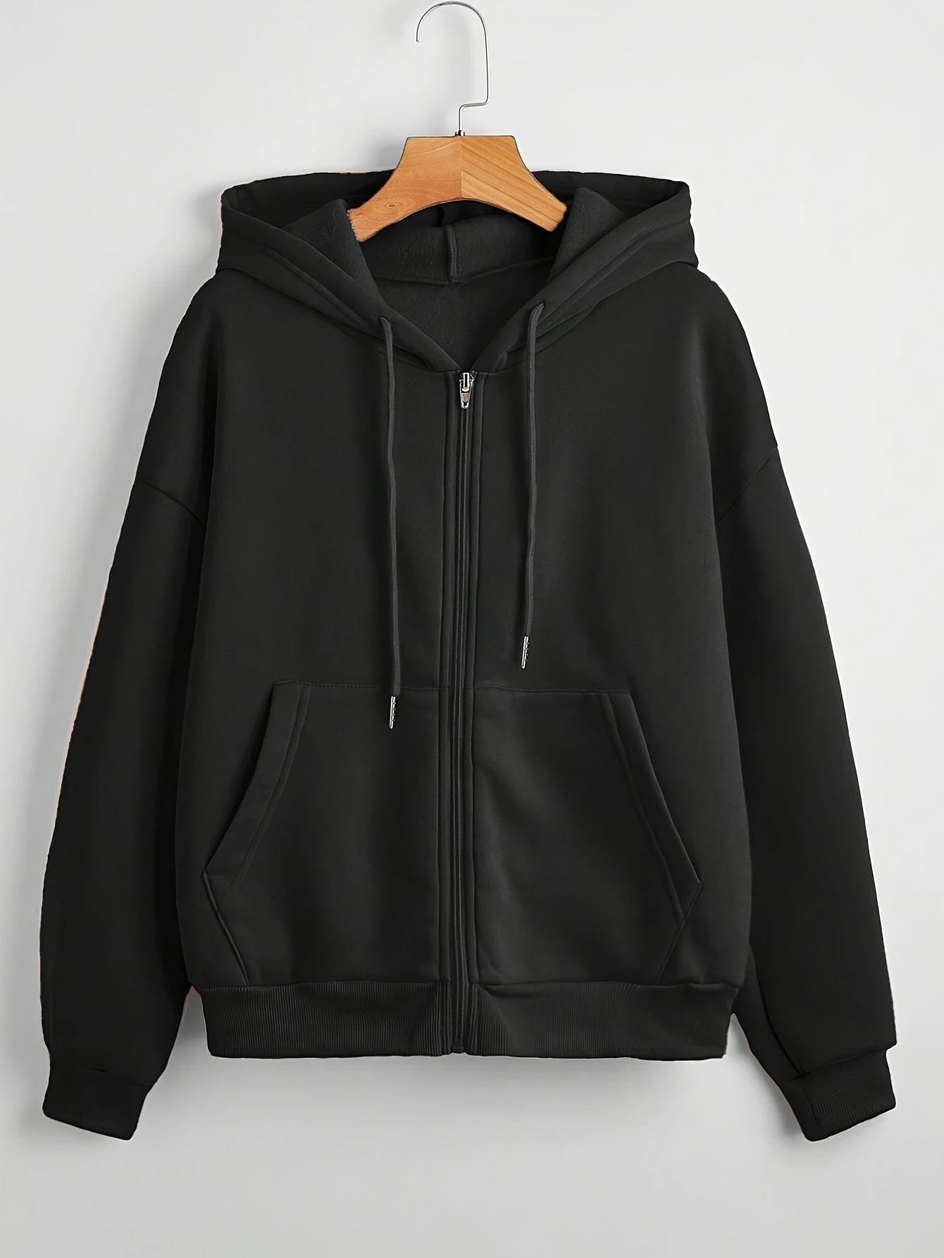 Stijlvolle herfst- en winterhoodie met korte lengte en capuchon | Comfortabele en modieuze keuze met hoogwaardige katoenmix | Verkrijgbaar in effen kleuren afbeelding 4