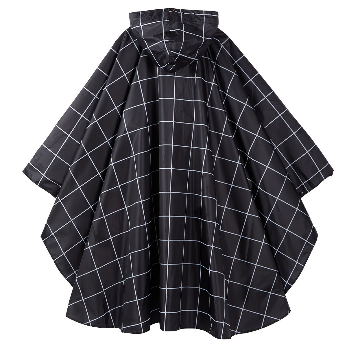 Modieuze regenponcho voor dames met capuchon en geometrisch patroon afbeelding 5