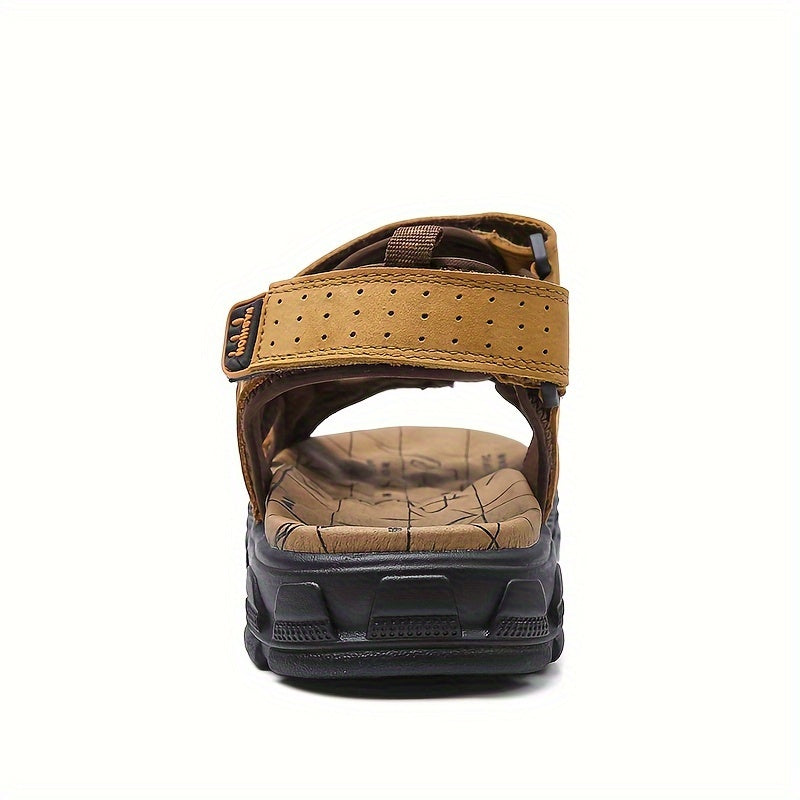 Leren sandalen met klittenbandsluiting