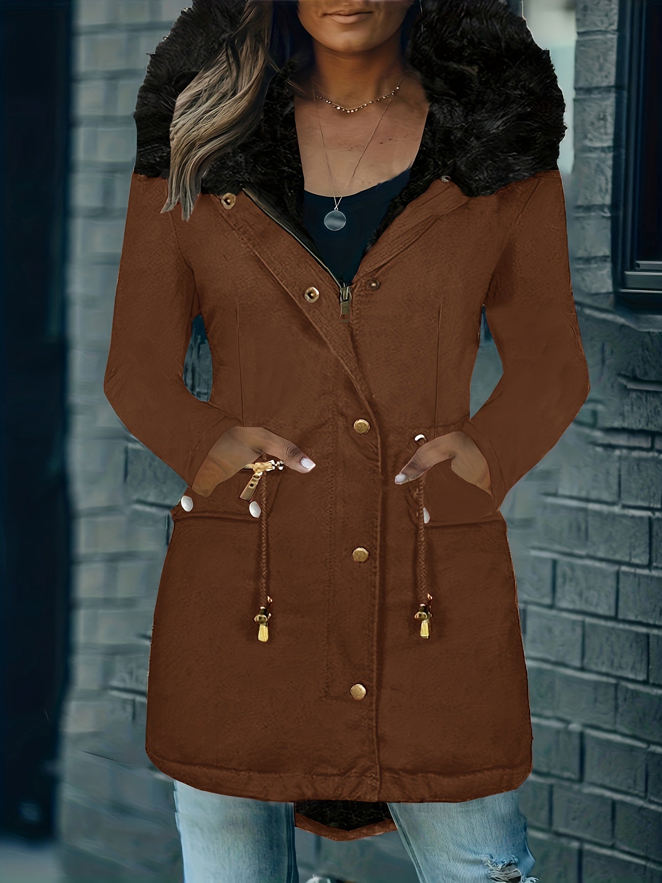 Trendy parka jas van luxe katoenmix | Verstelbare taille en praktische zakken | Perfect voor herfst en winter afbeelding 10