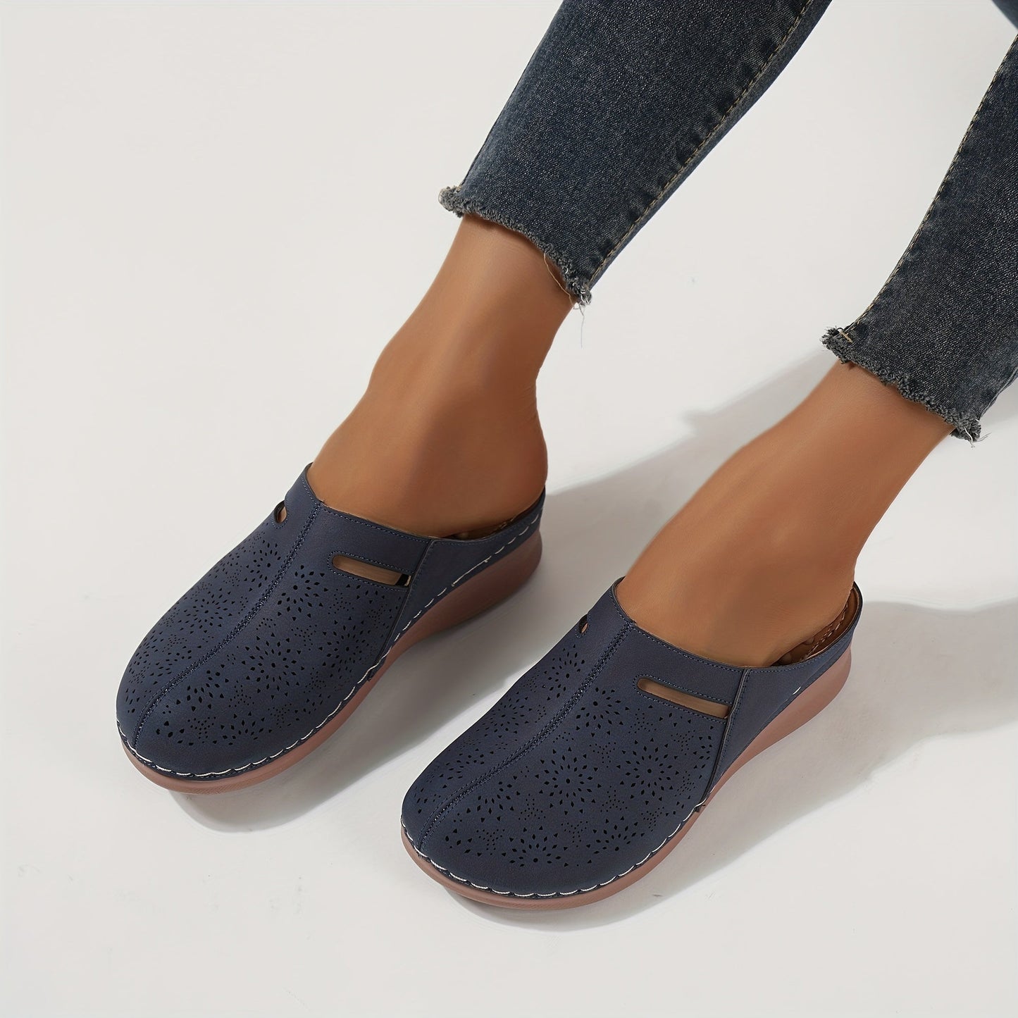 Dames instapsandalen met massage-inlegzolen afbeelding 7