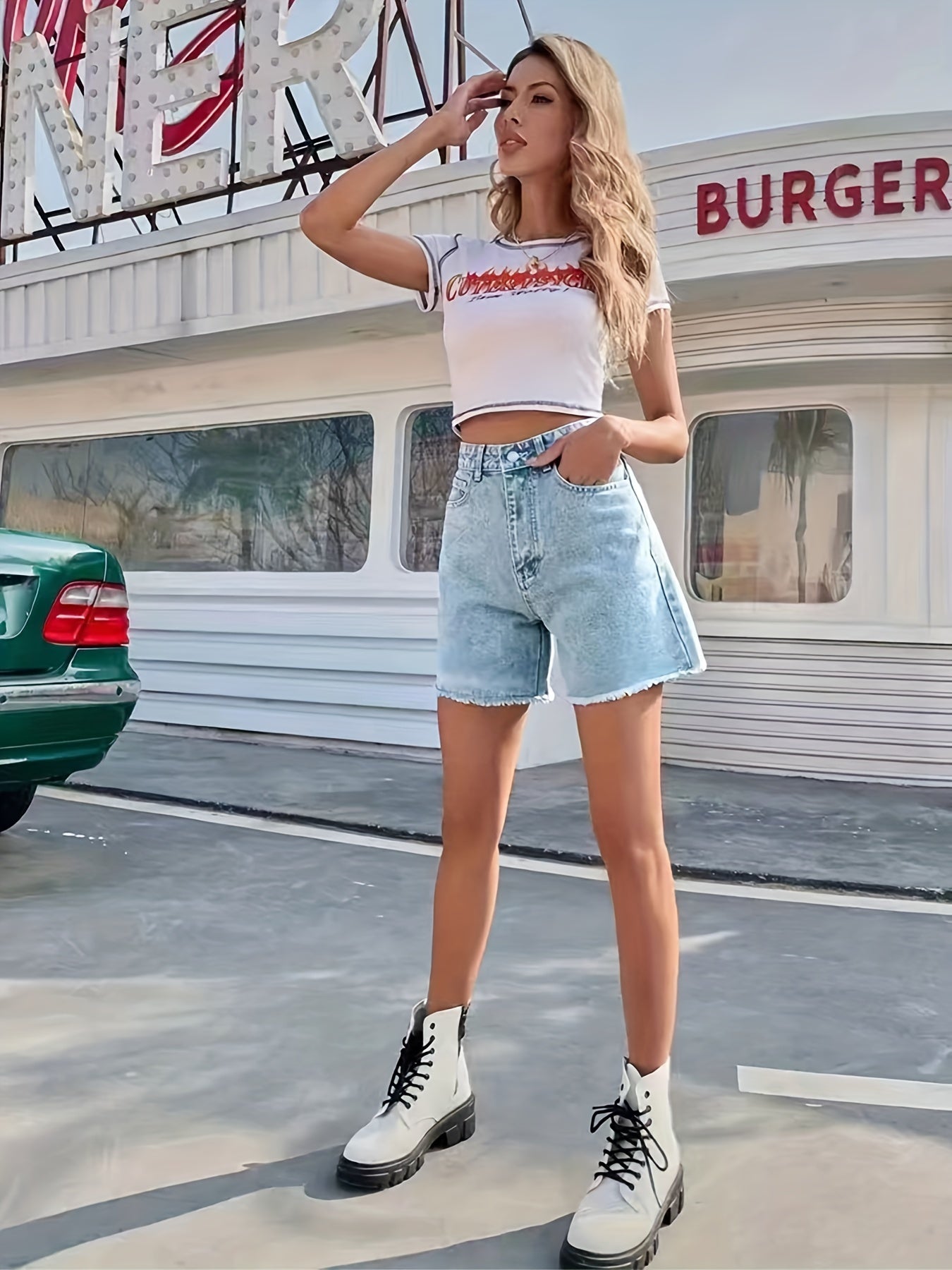 Stijlvolle en comfortabele denim shorts: Shop nu! afbeelding 7