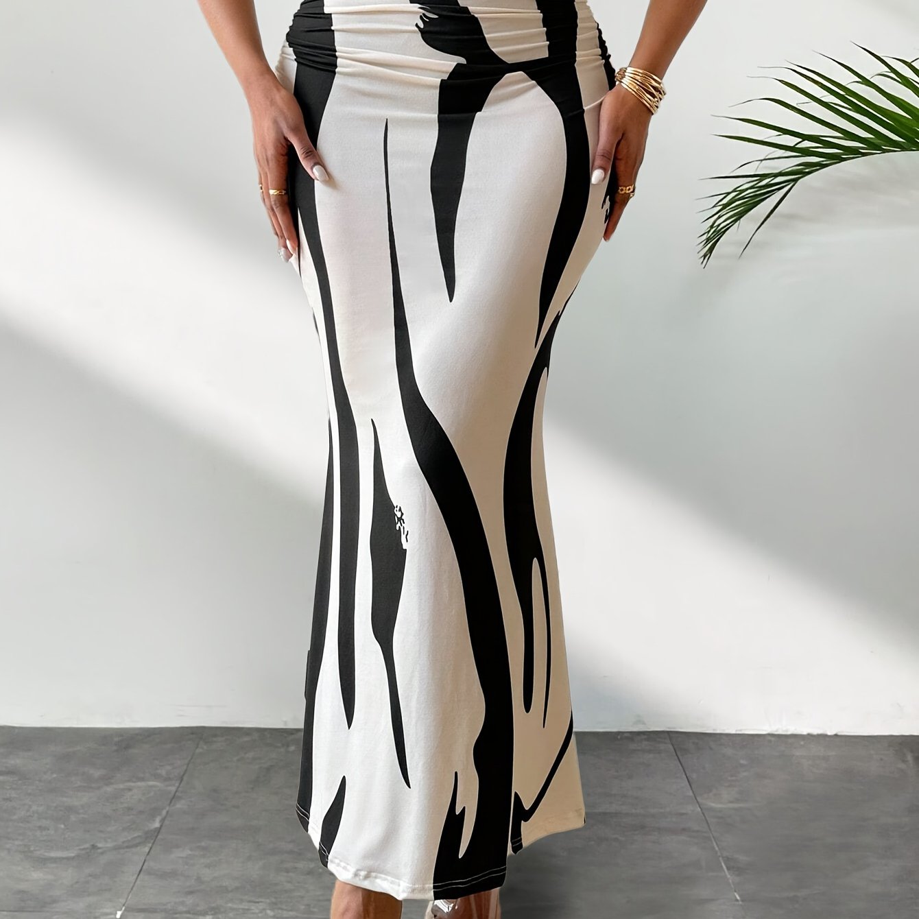 Elegante high waist bodycon rok met print: veelzijdige stijl voor iedere vrouw afbeelding 11