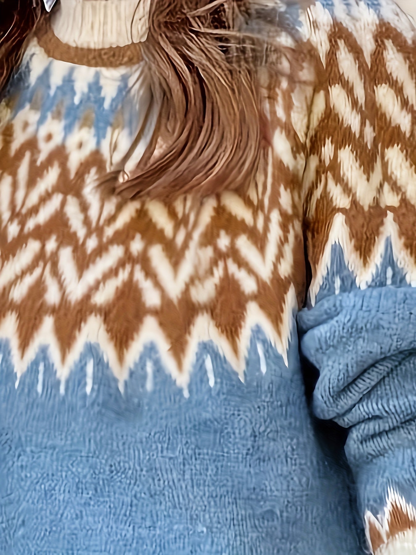 Stijlvolle dames trui met kleurblok design voor de herfst en winter afbeelding 5