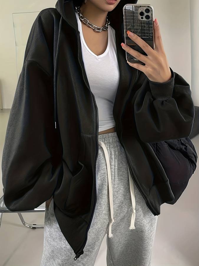 Mila | Capuchon vest met oversized fit Farromode afbeelding 1