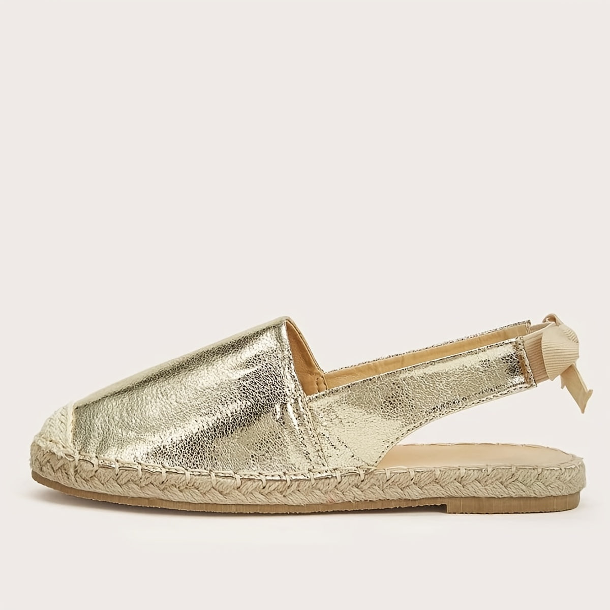 Gouden espadrilles met elastische slingback - Luxe, comfort en elegantie | Perfect voor alle seizoenen afbeelding 8