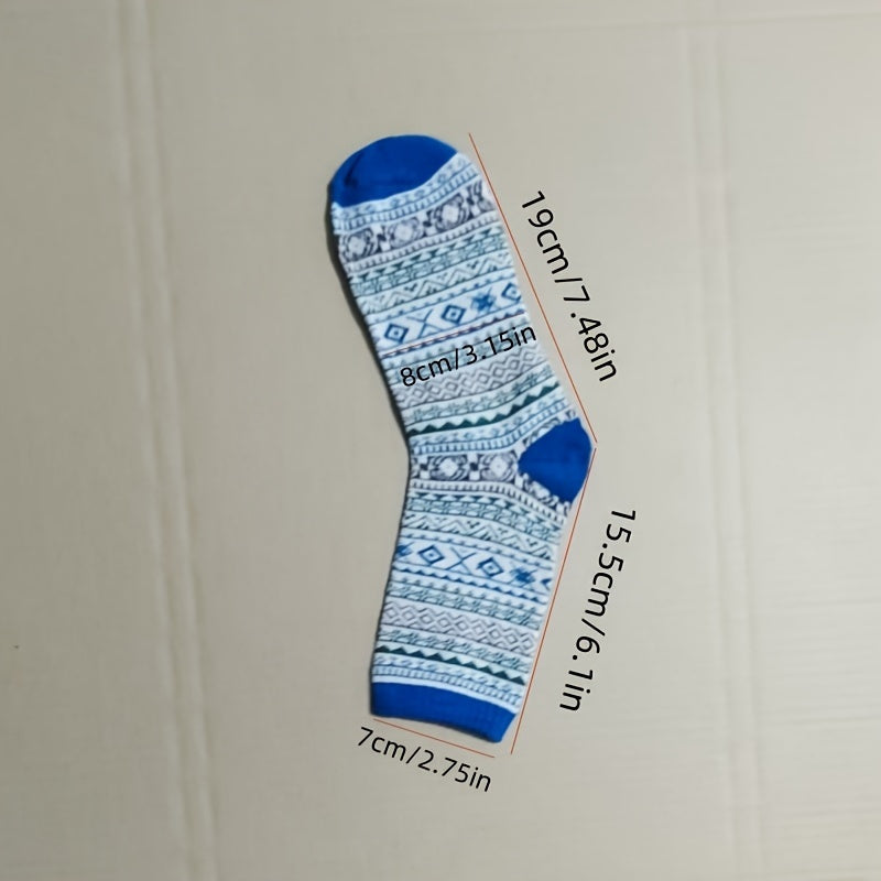 Koop nu: Set van 5 dikke dames sokken voor het ultieme comfort in stijl afbeelding 3