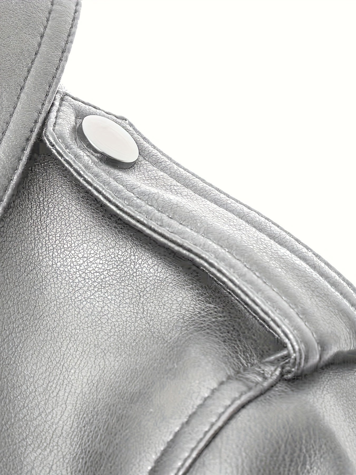 Stijlvolle Kunstleren Cropjas met Rits en Lange Mouwen voor een Eigentijdse Look afbeelding 10