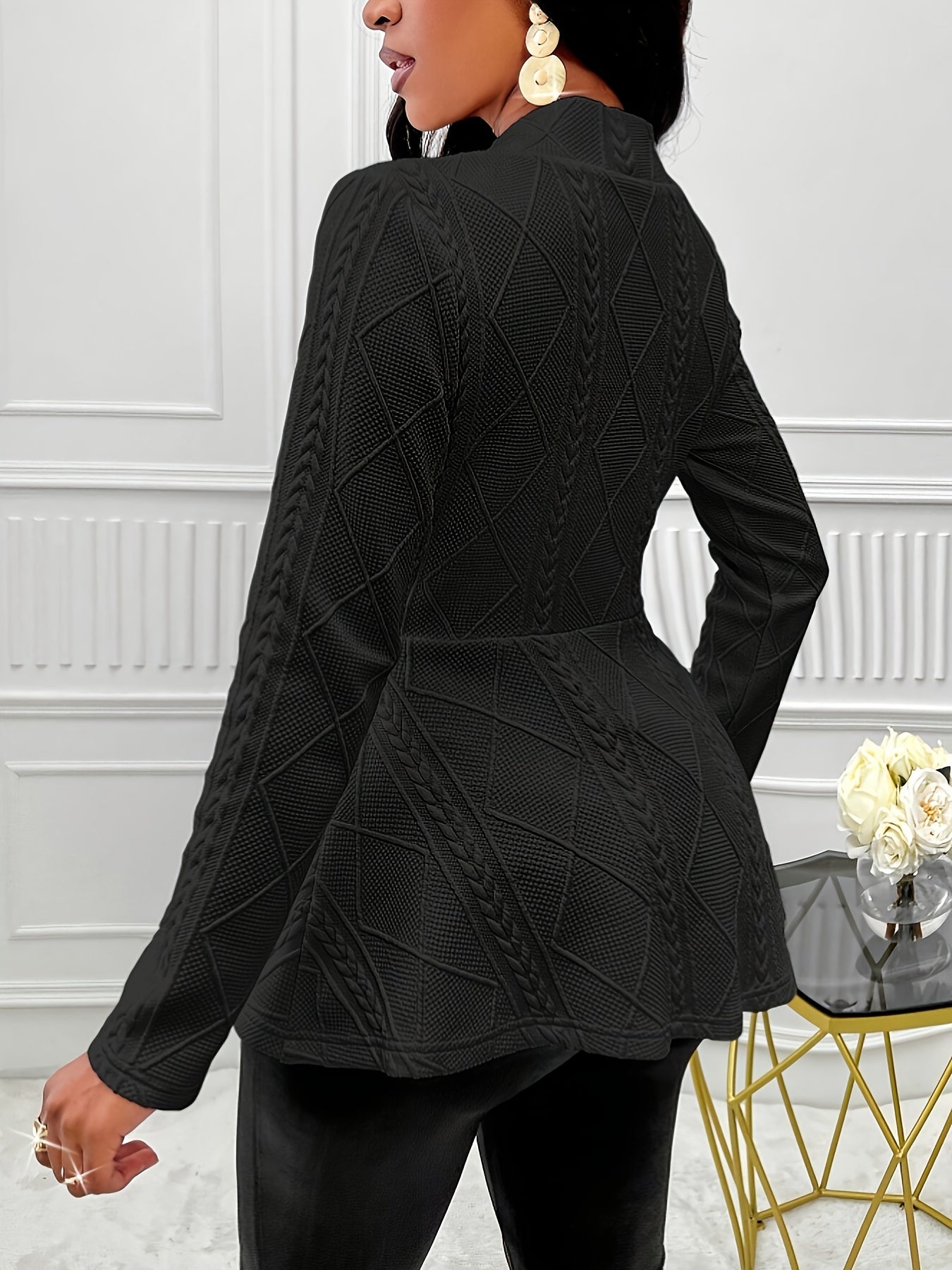 Lange Mouwen Blazer van Katoenmix | Tijdloze en Comfortabele Stijl afbeelding 9