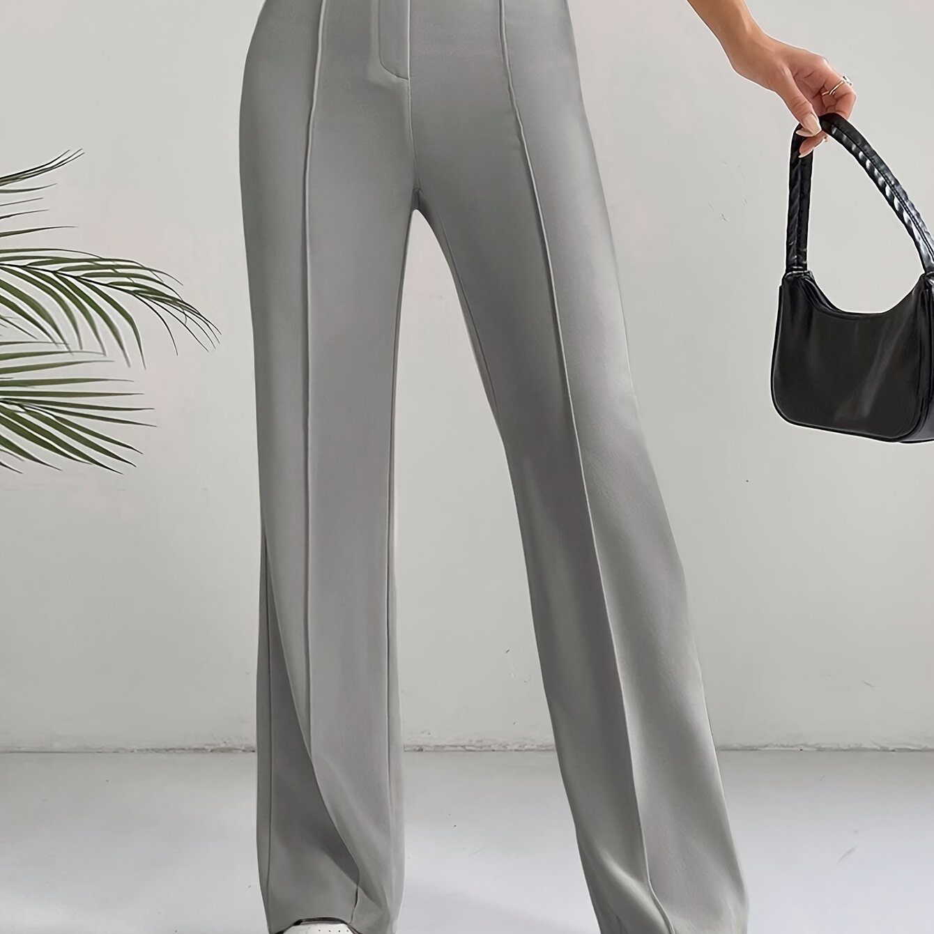 "Stijlvolle hoge taille broek van luxe katoenmix - Shop nu!" afbeelding 12