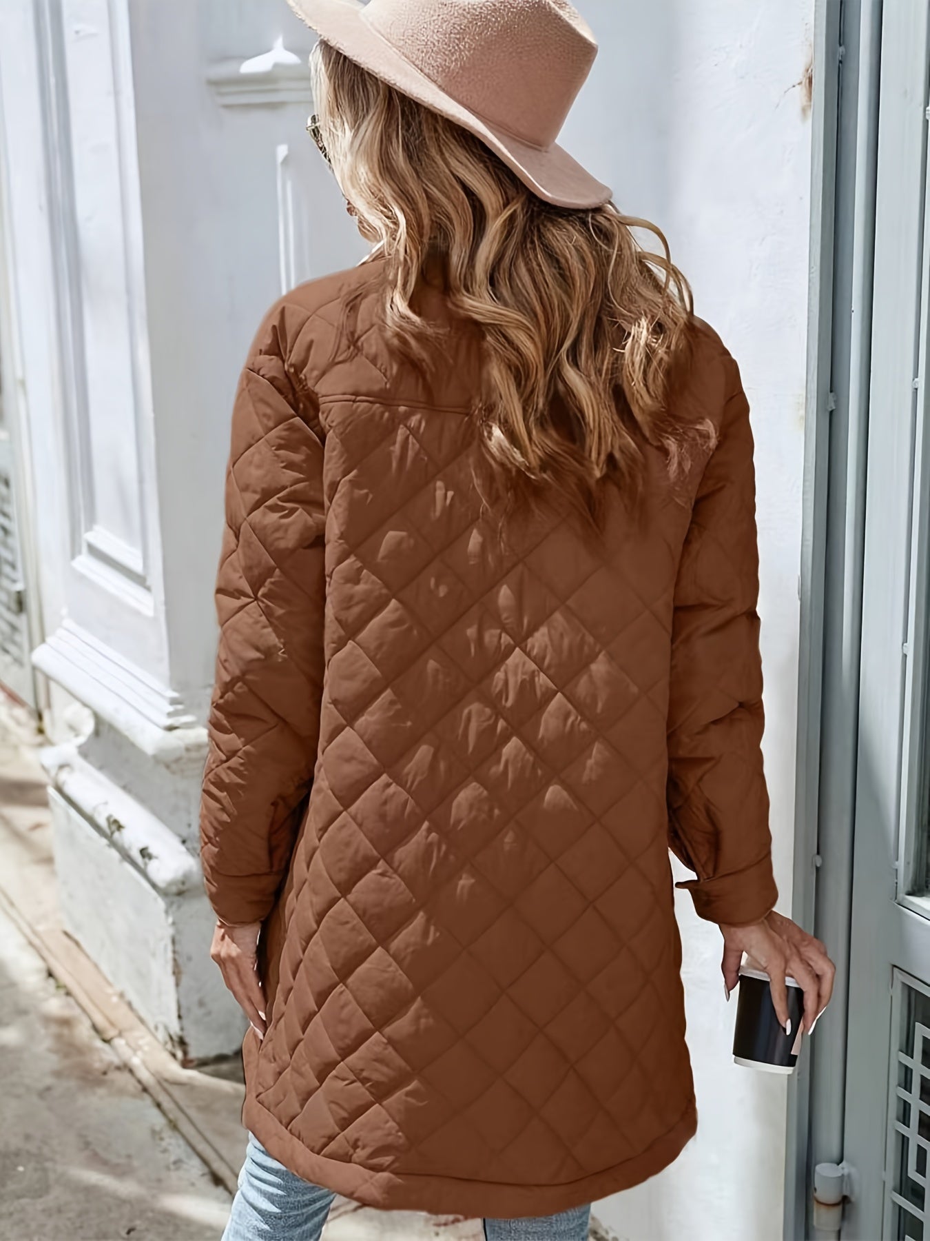 Puffy jas in effen kleur voor herfst en winter - Warm, comfortabel & stijlvol! Ontdek de perfecte jas voor koud weer. afbeelding 3