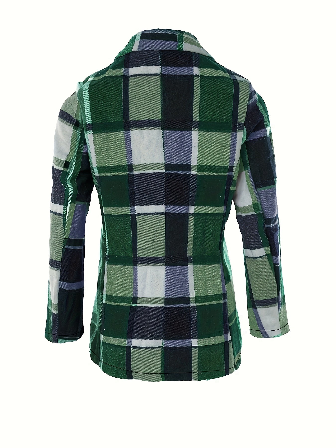 Lange geruite winterjas | Chique herfst- en wintermode van topkwaliteit afbeelding 5