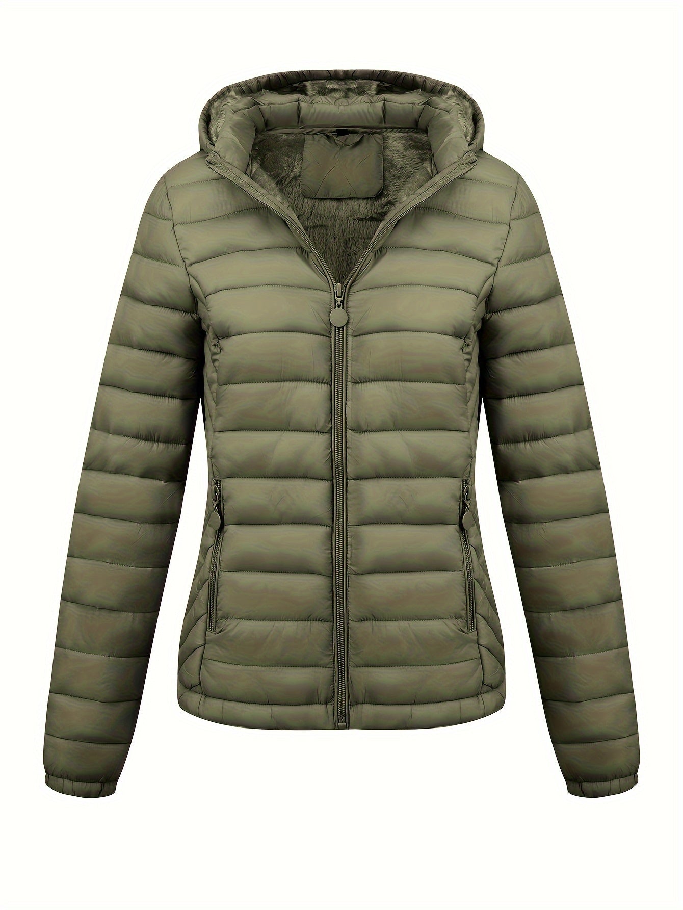 Modieuze gewatteerde ritsbare hoodie jas - stijlvol & warm voor elke gelegenheid! afbeelding 4