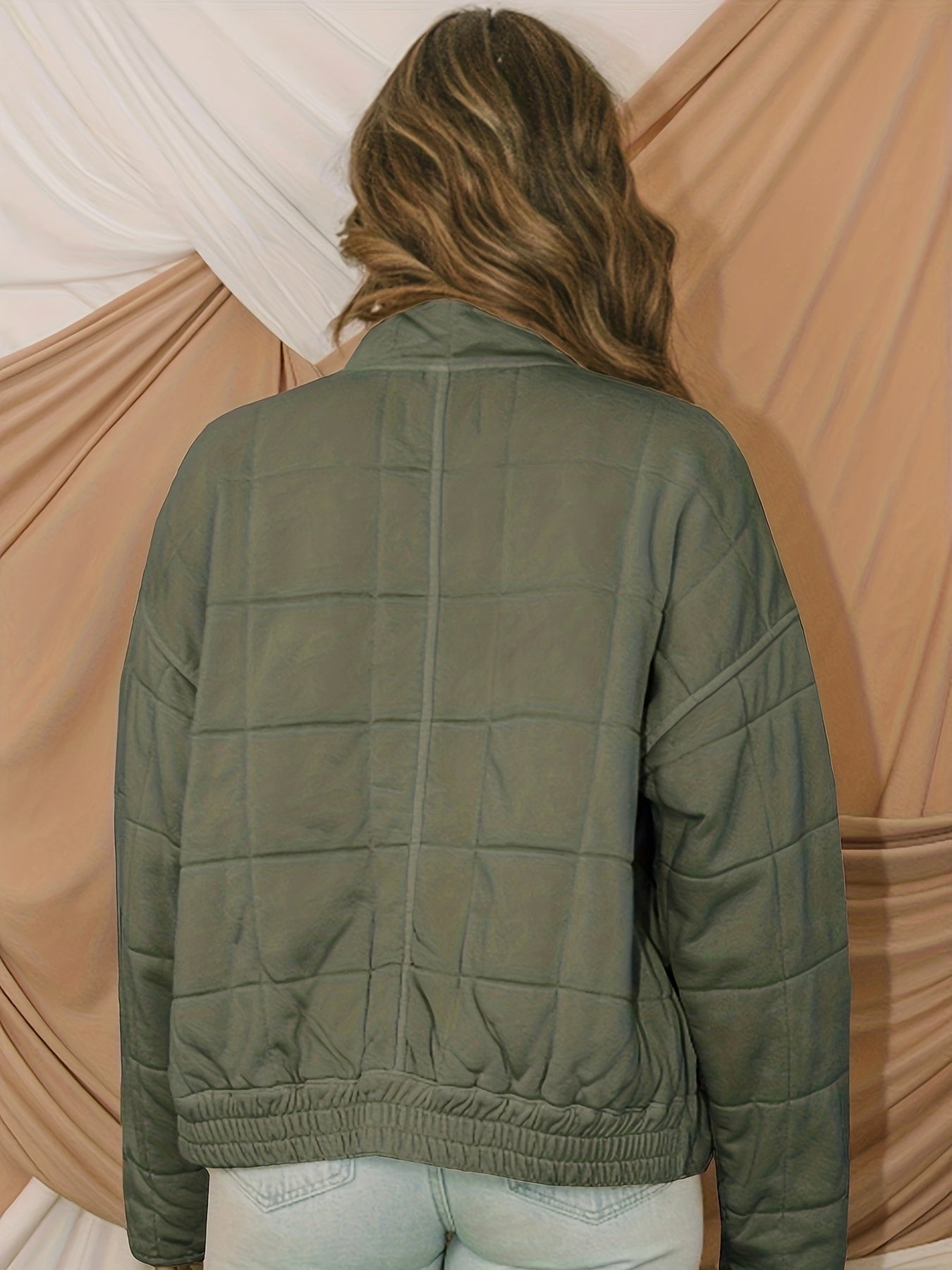 Gewatteerd winddicht jack met geruit patroon - Perfect voor Herfst & Winter afbeelding 9