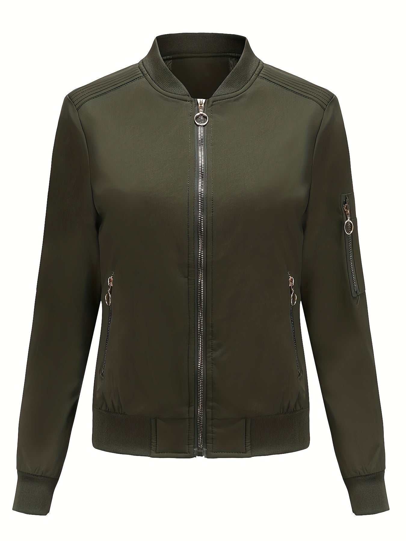 Effen bomberjack van hoogwaardige katoenmix | Casual en stijlvol | Perfect voor herfst en winter afbeelding 1