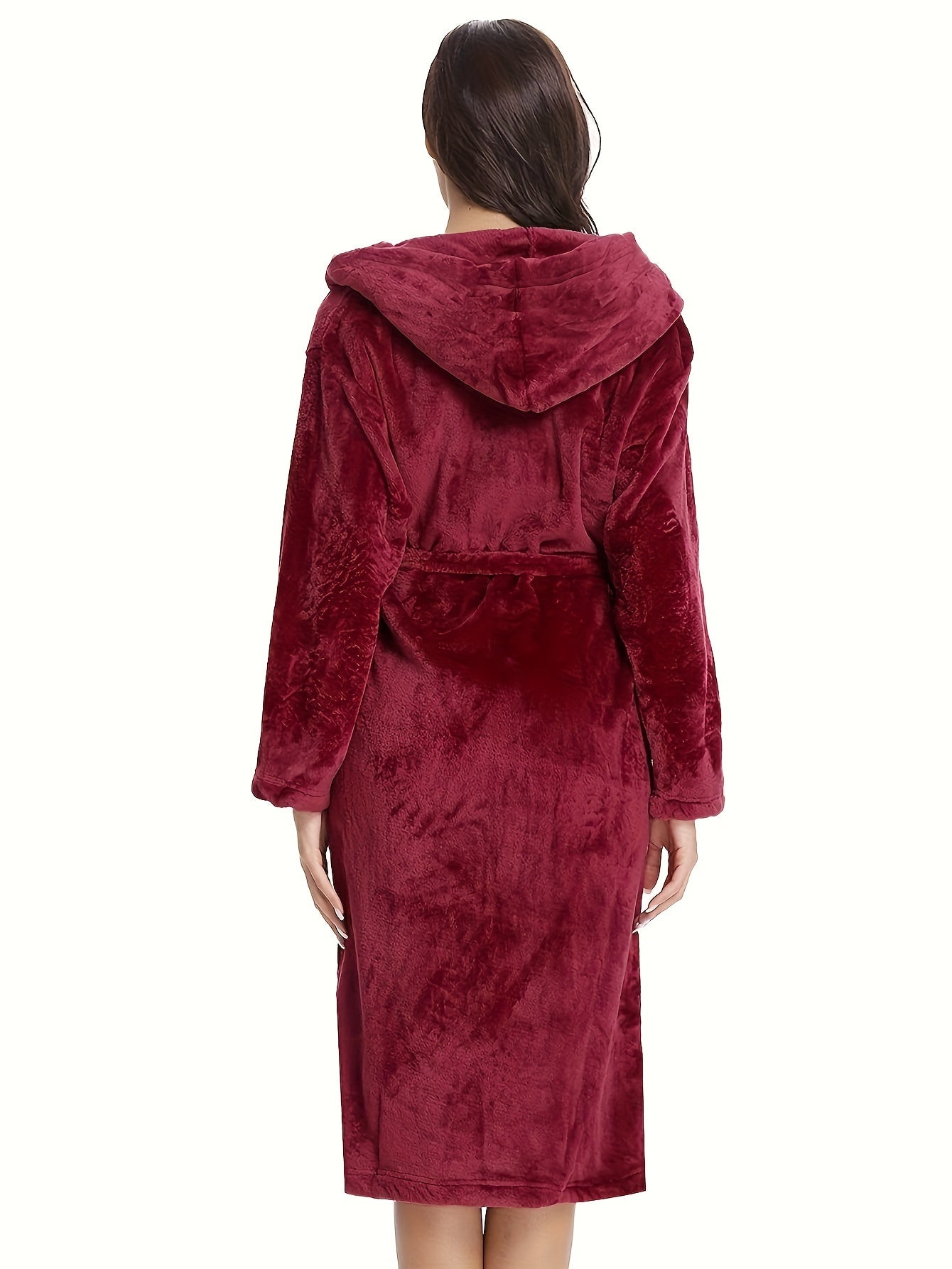 Stijlvolle en warme dames badjas van luxe katoenmix afbeelding 9