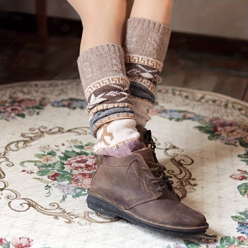 Warme Winter Socks met Sneeuwvlokprint - 100% Acryl voor Extra Comfort afbeelding 5