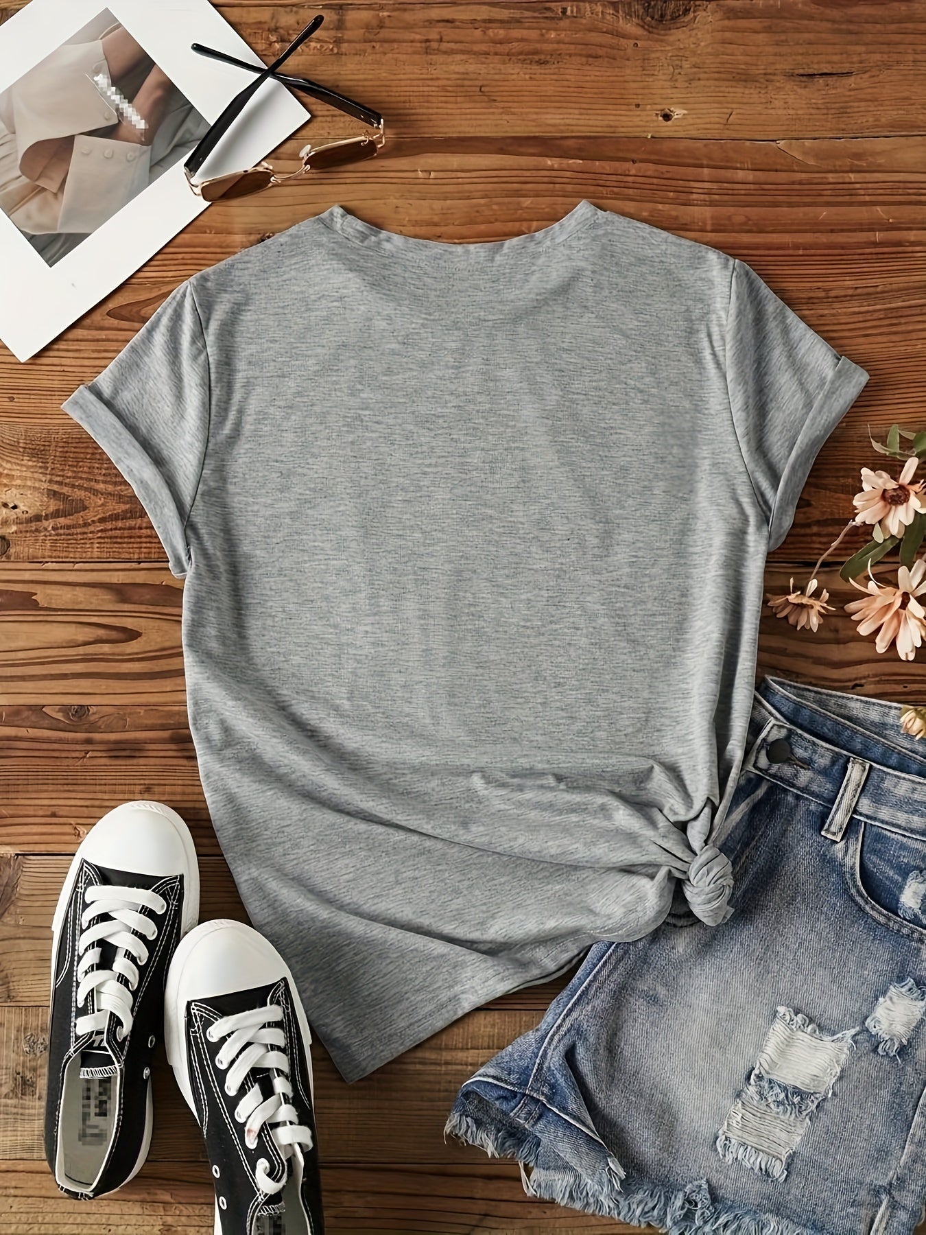 Casual dames T-shirt met hondprint afbeelding 9