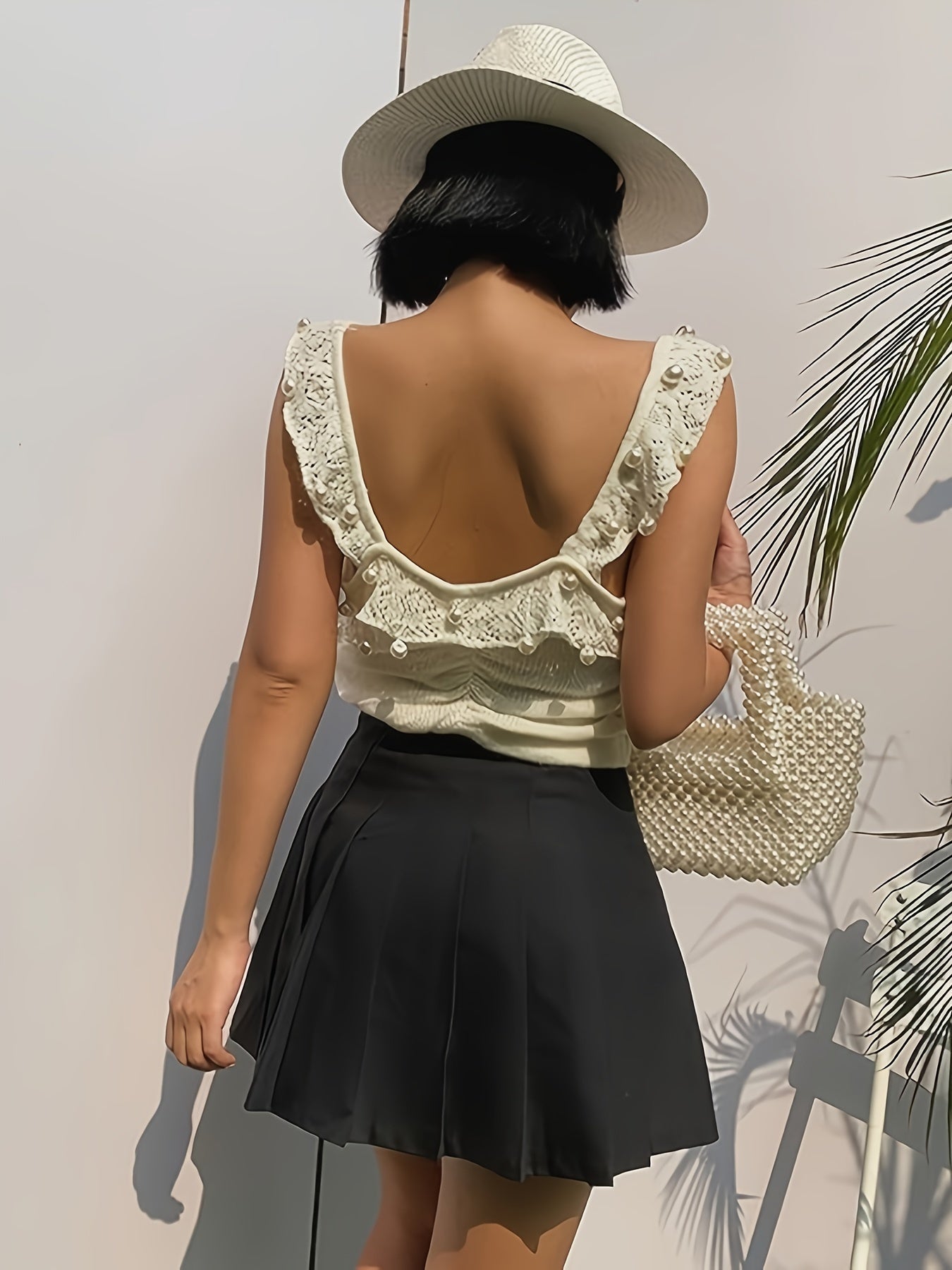 Hoge taille damesrok met plooien en katoenmix: stijlvol en comfortabel! afbeelding 5