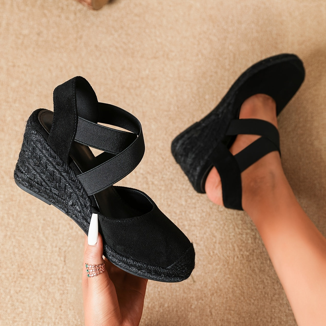 Stijlvolle espadrilles met sleehak voor dames | Comfortabel en chic | Perfect voor de lente en zomer afbeelding 2