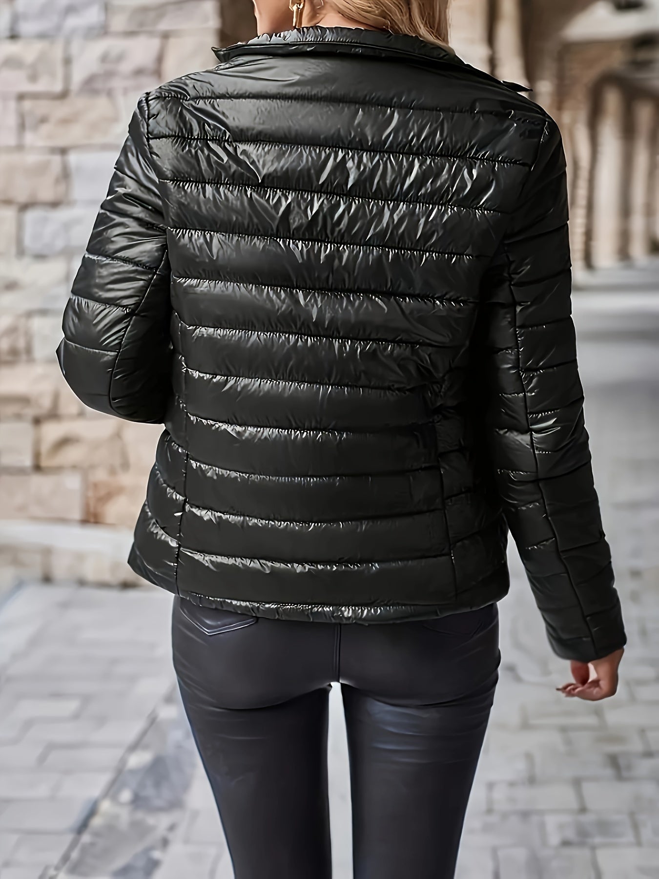 Stijlvolle en warme polyamide pufferjas voor dames | Lichtgewicht en duurzaam | Herfst- en winterkleding afbeelding 2