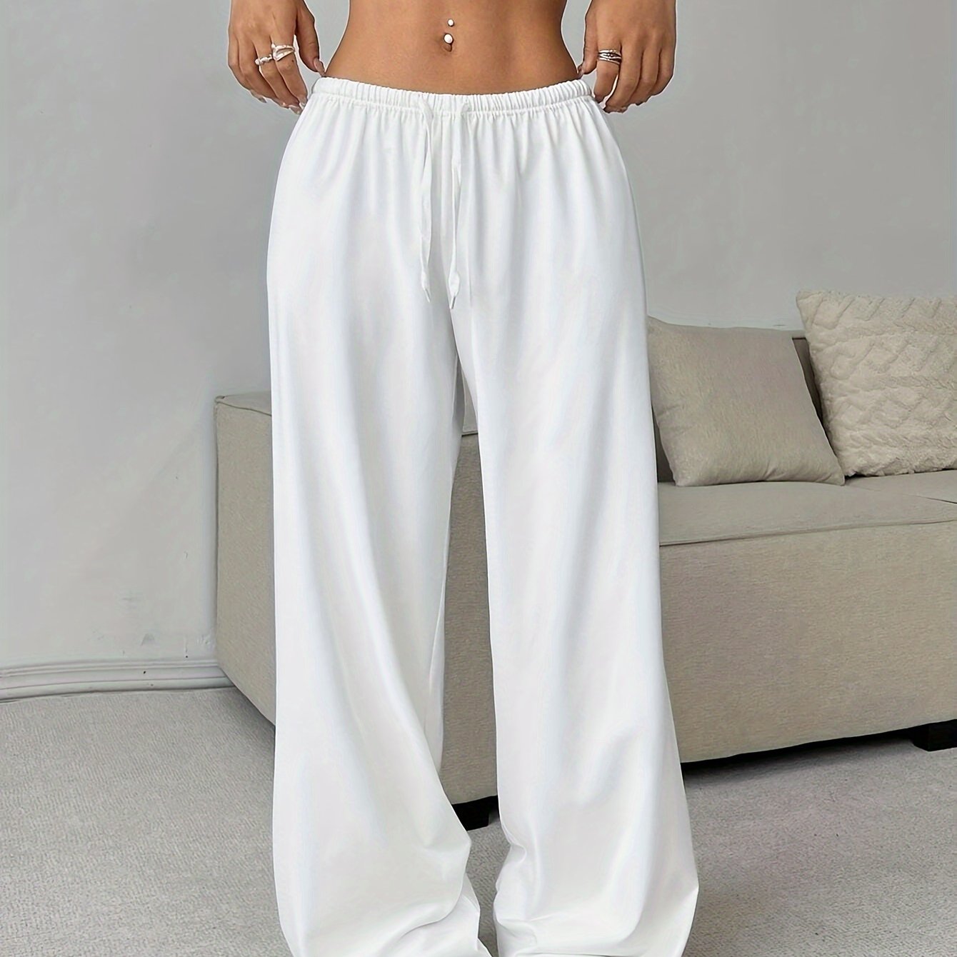 Vrouwelijke Casual Wijde Trainingsbroek | Comfortabele & Stijlvolle Pasvorm | Perfect voor Ontspannen Weekend of Casual Uitjes afbeelding 7