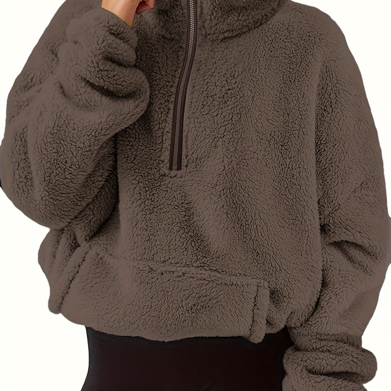 Luxe dames trui van schapenwol in moderne stijl | Middelzware stretch en opstaande kraag | Ideaal voor de herfst en winter afbeelding 13