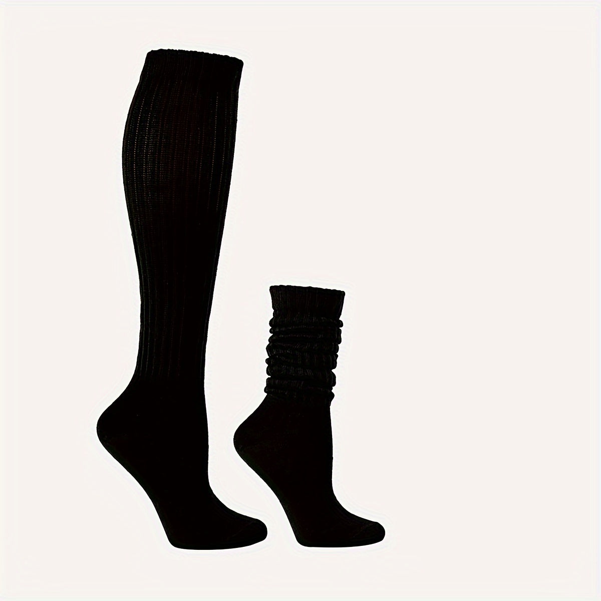 Hoogwaardige geribbelde kniekousen van ademende katoenmix afbeelding 9