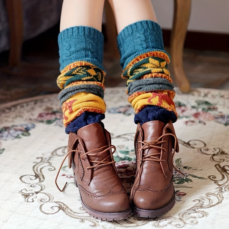 Warme Winter Socks met Sneeuwvlokprint - 100% Acryl voor Extra Comfort afbeelding 4