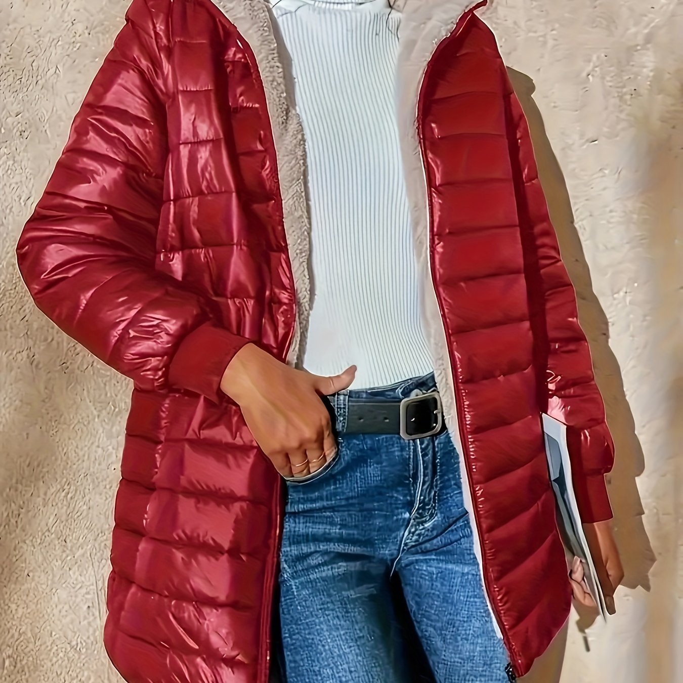 Feline fleece gevoerde jas - stijlvol én warm voor de herfst en winter afbeelding 13