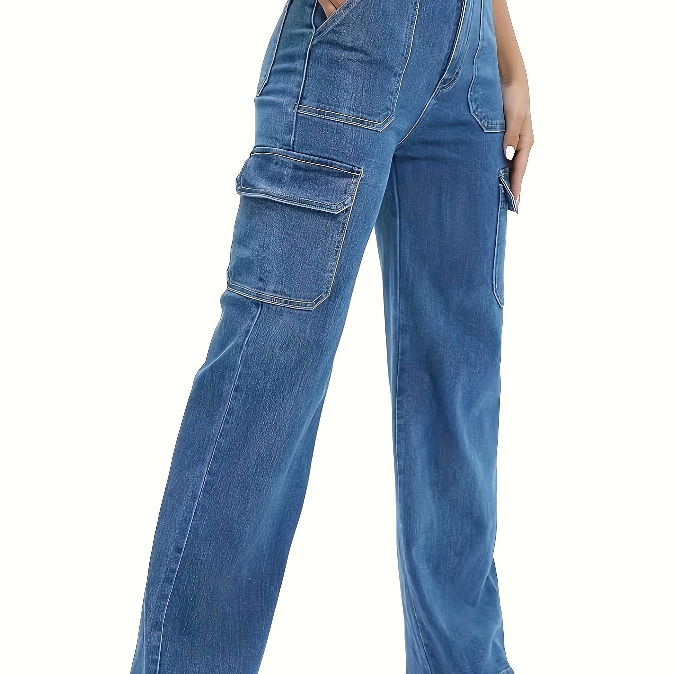 Stoere Dames Cargo Stretch Jeans | Comfort en Stijl | Voor elk Seizoen afbeelding 6