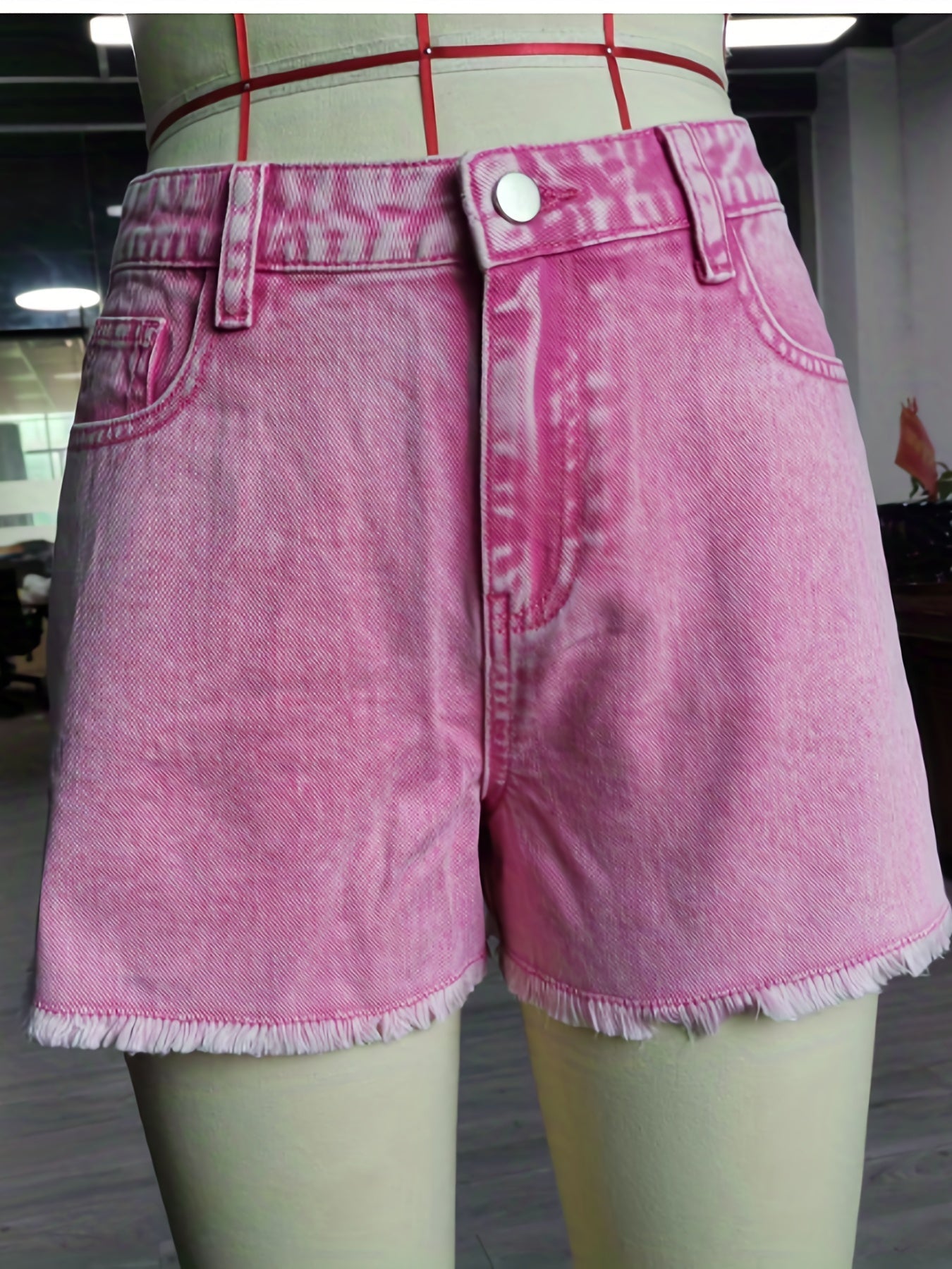 Hippe witte spijkerbroek met hoge taille en onafgewerkte zoom - 100% katoen en zomerproof! Shop nu! afbeelding 2