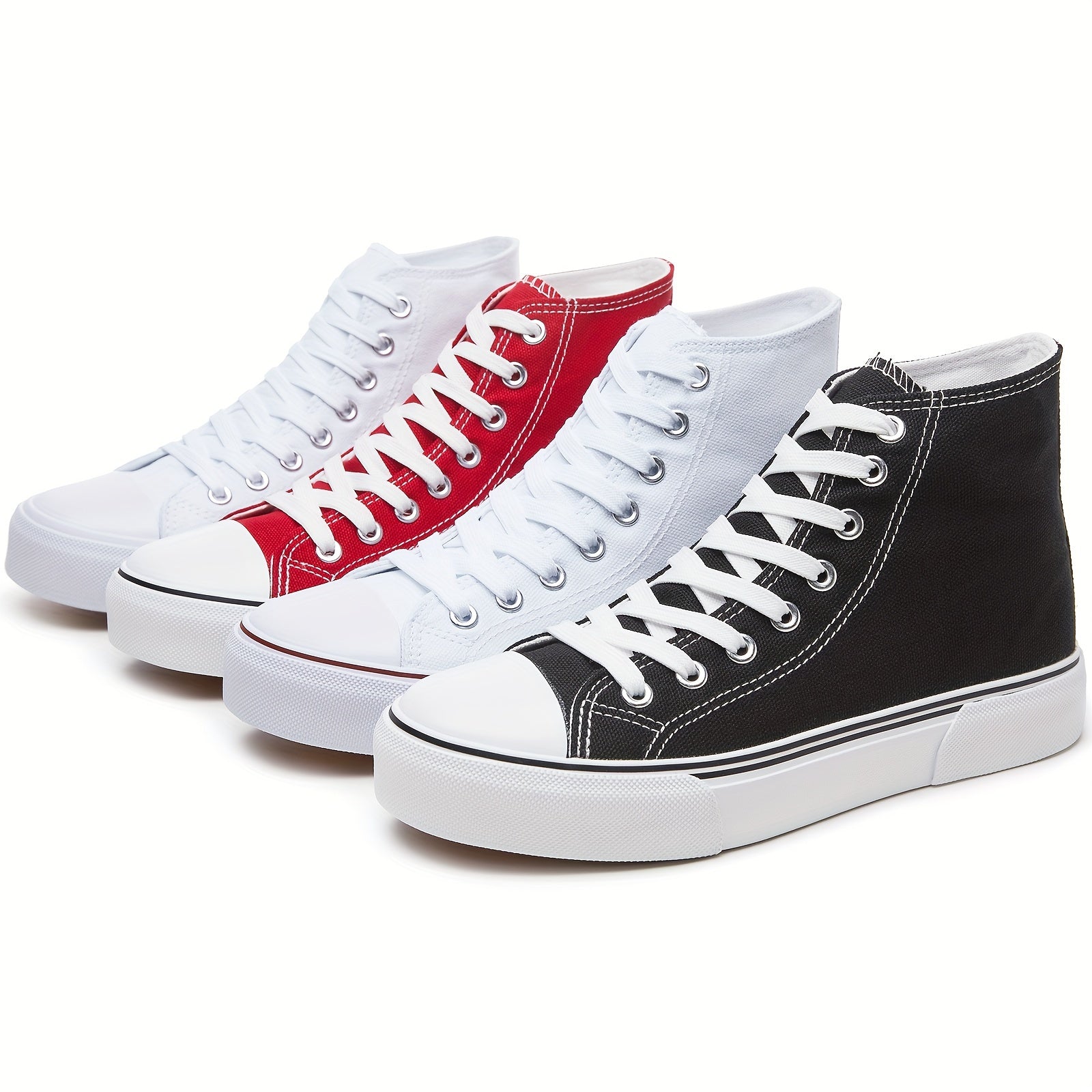 Casual canvas sneakers met rubberen zool afbeelding 1