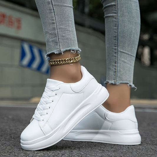 Milou | Stijlvolle Witte Leren Dames Sneakers