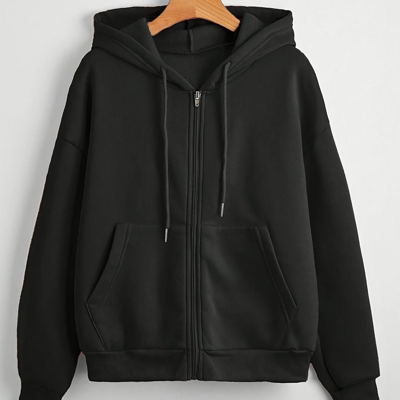 Stijlvolle herfst- en winterhoodie met korte lengte en capuchon | Comfortabele en modieuze keuze met hoogwaardige katoenmix | Verkrijgbaar in effen kleuren afbeelding 12