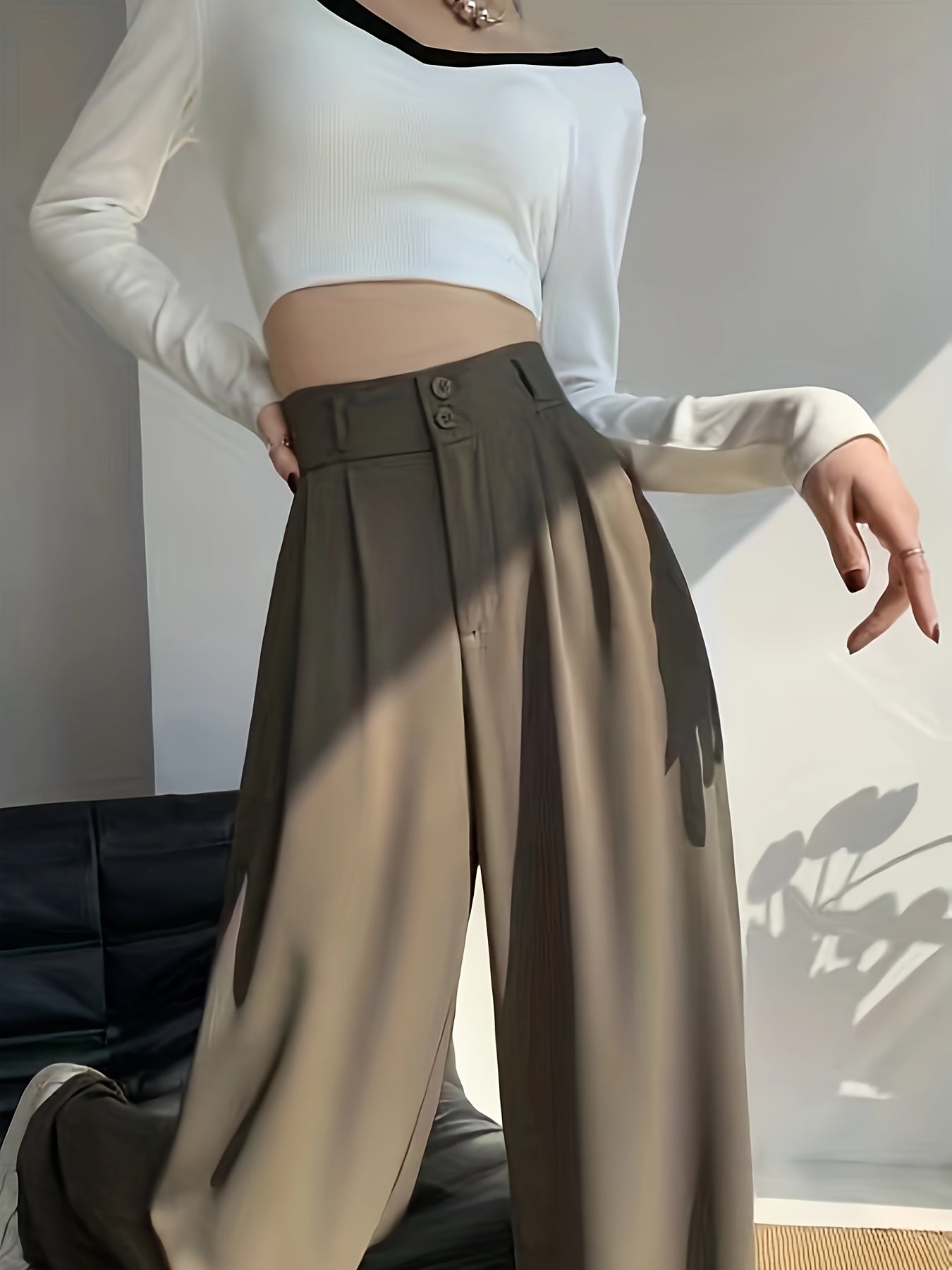 Dames chino broek van luxe katoenmix | Comfortabel en stijlvol | Perfect voor elke gelegenheid afbeelding 2
