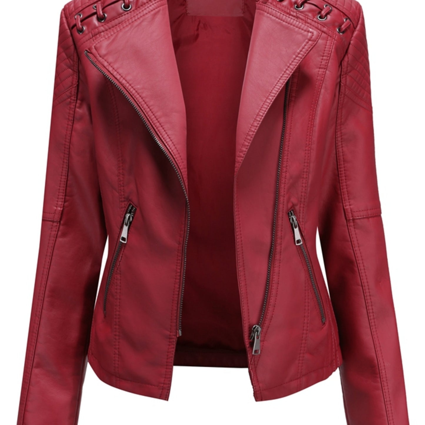 Stijlvolle waterbestendige PU leren ritsjas: perfect voor herfst en winter! Met luxe uitstraling en skinny fit voor een tijdloze look. Shop nu. afbeelding 13