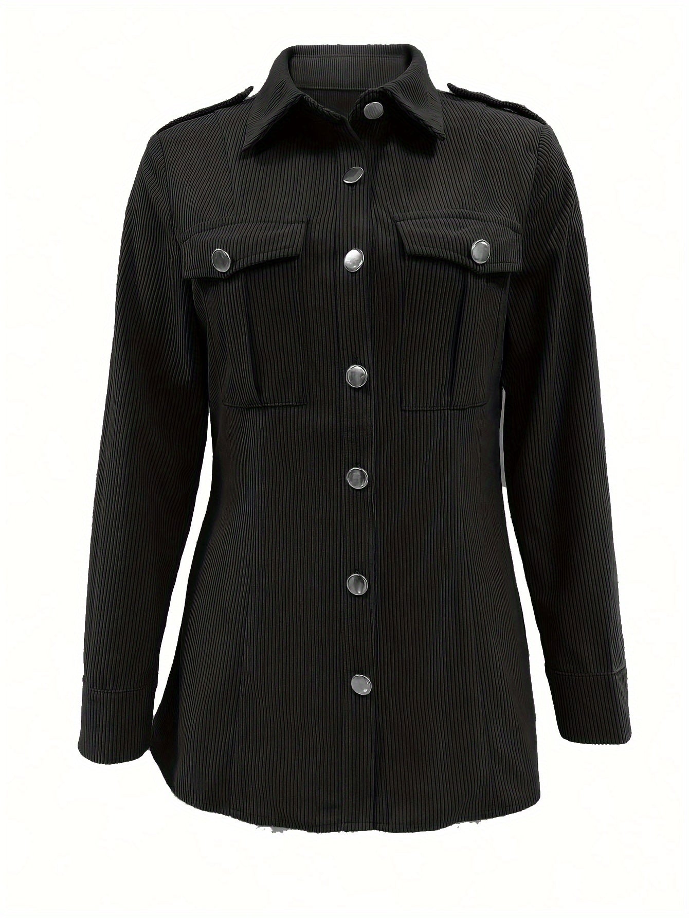 Stijlvolle dames corduroy blazer - Modieuze en functionele keuze. Met deze blazer van hoogwaardige katoenmix ben je chic én comfortabel gekleed in de herfst en winter. Ontdek de elegante details en praktische vlinderzakken! afbeelding 8