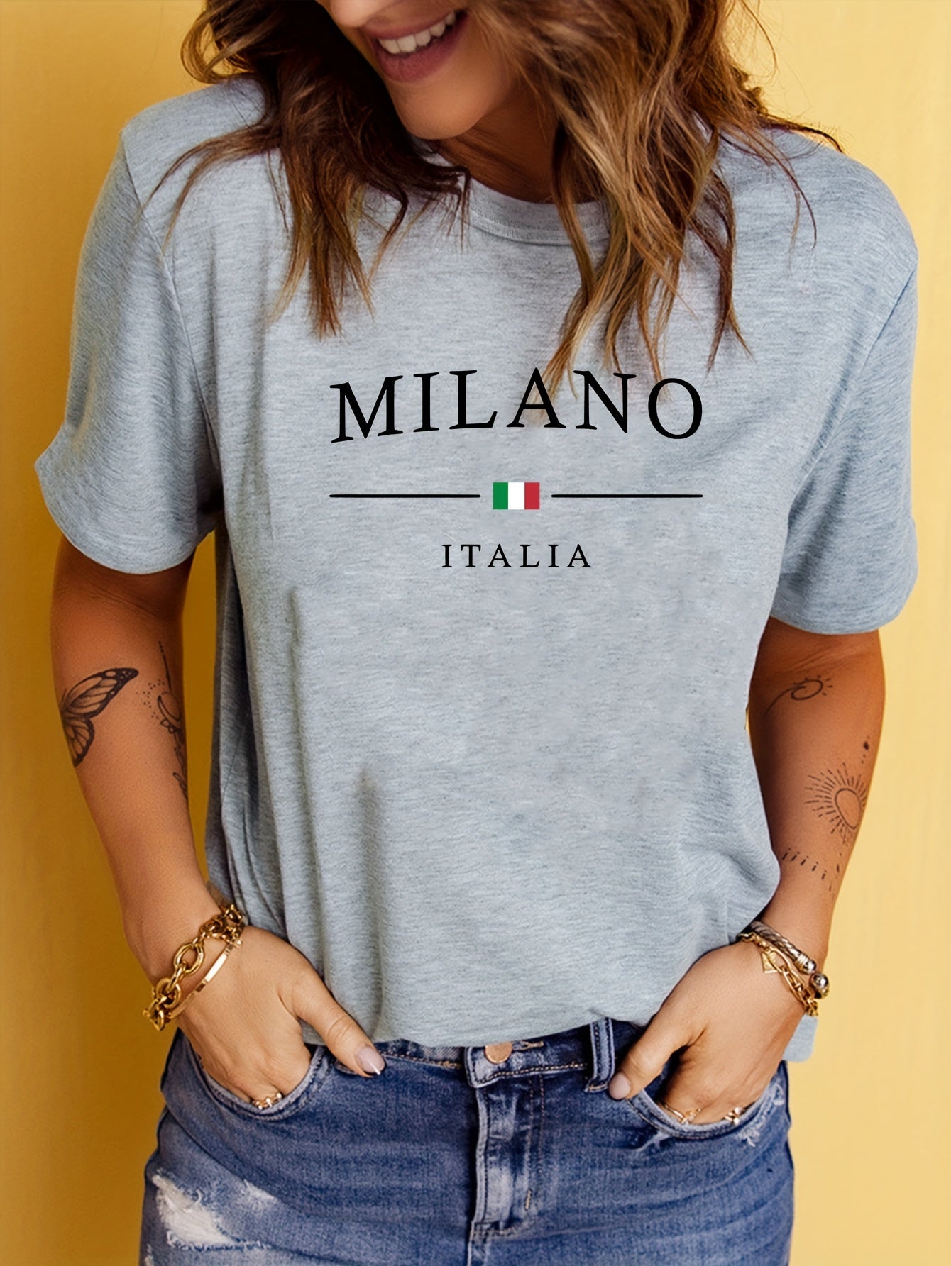 Italiaans geïnspireerd print T-shirt afbeelding 2