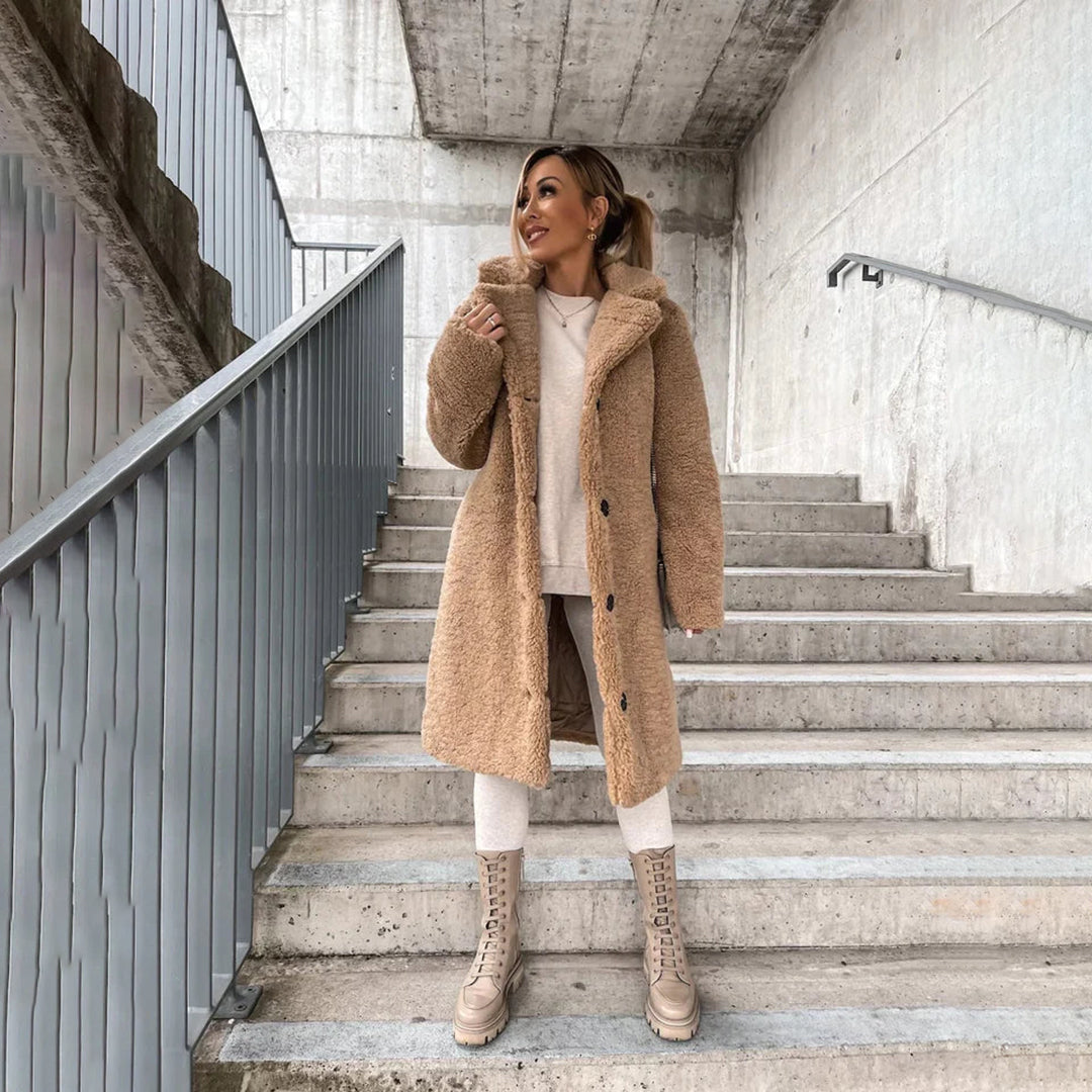 Lotte | Lange teddy jas voor dames