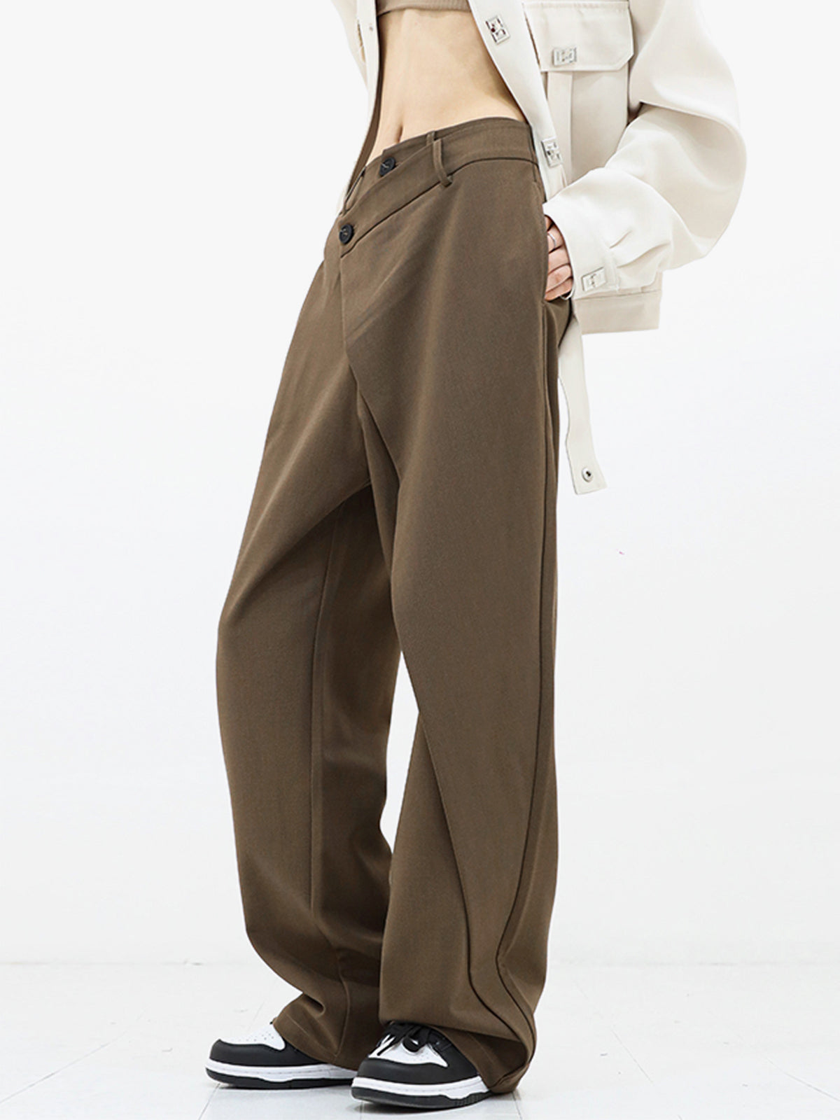 Nina | Asymmetrische wijde broek