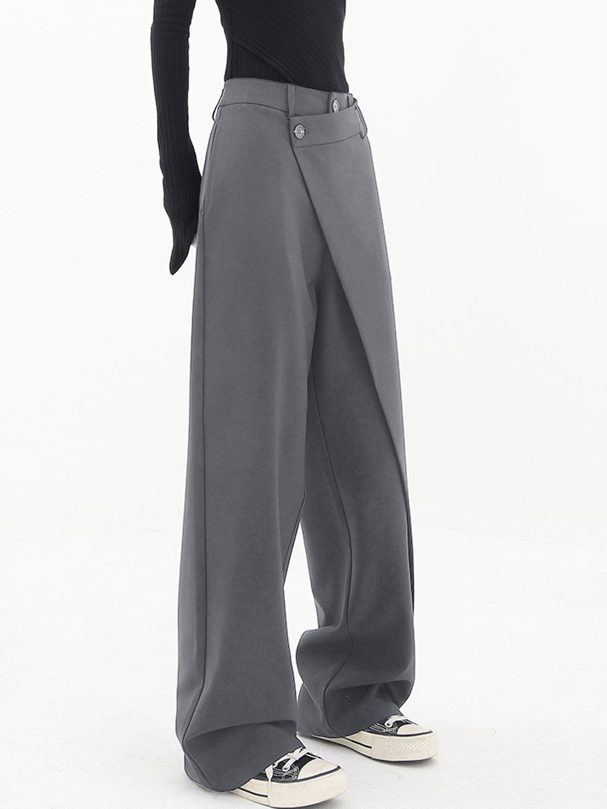 Nina | Asymmetrische wijde broek