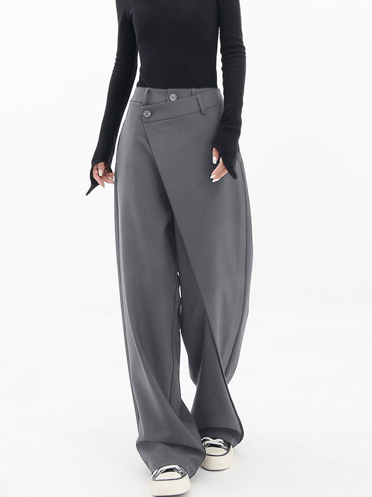 Nina | Asymmetrische wijde broek