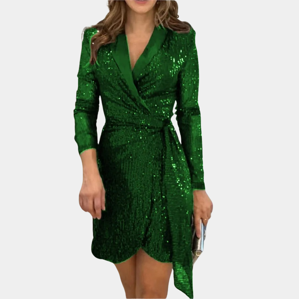 Elise | Elegante damesblazerjurk met ceintuur