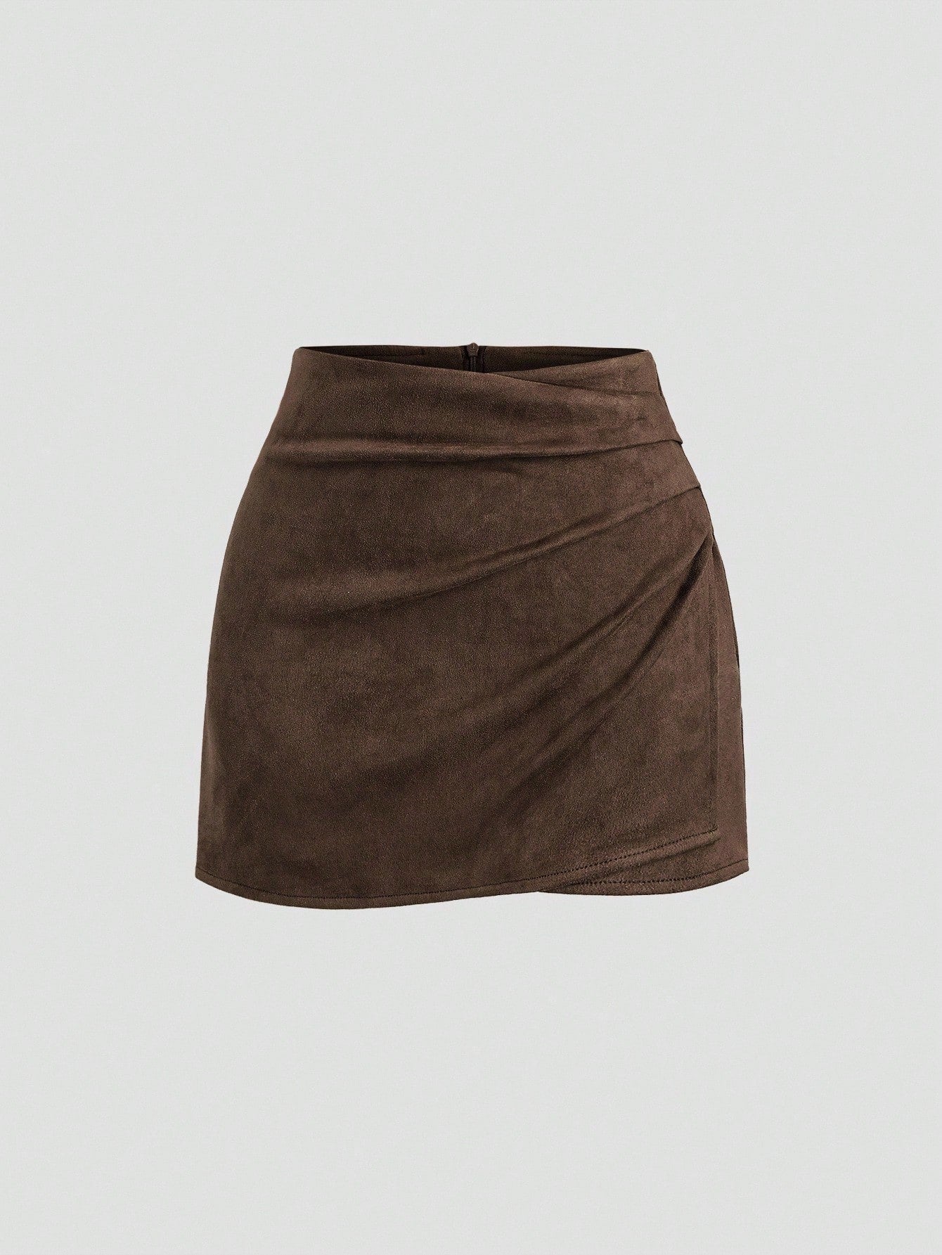 Geplooide bodycon-rok met ruches en rits, casual voor dagelijks gebruik, herfst, dames-41