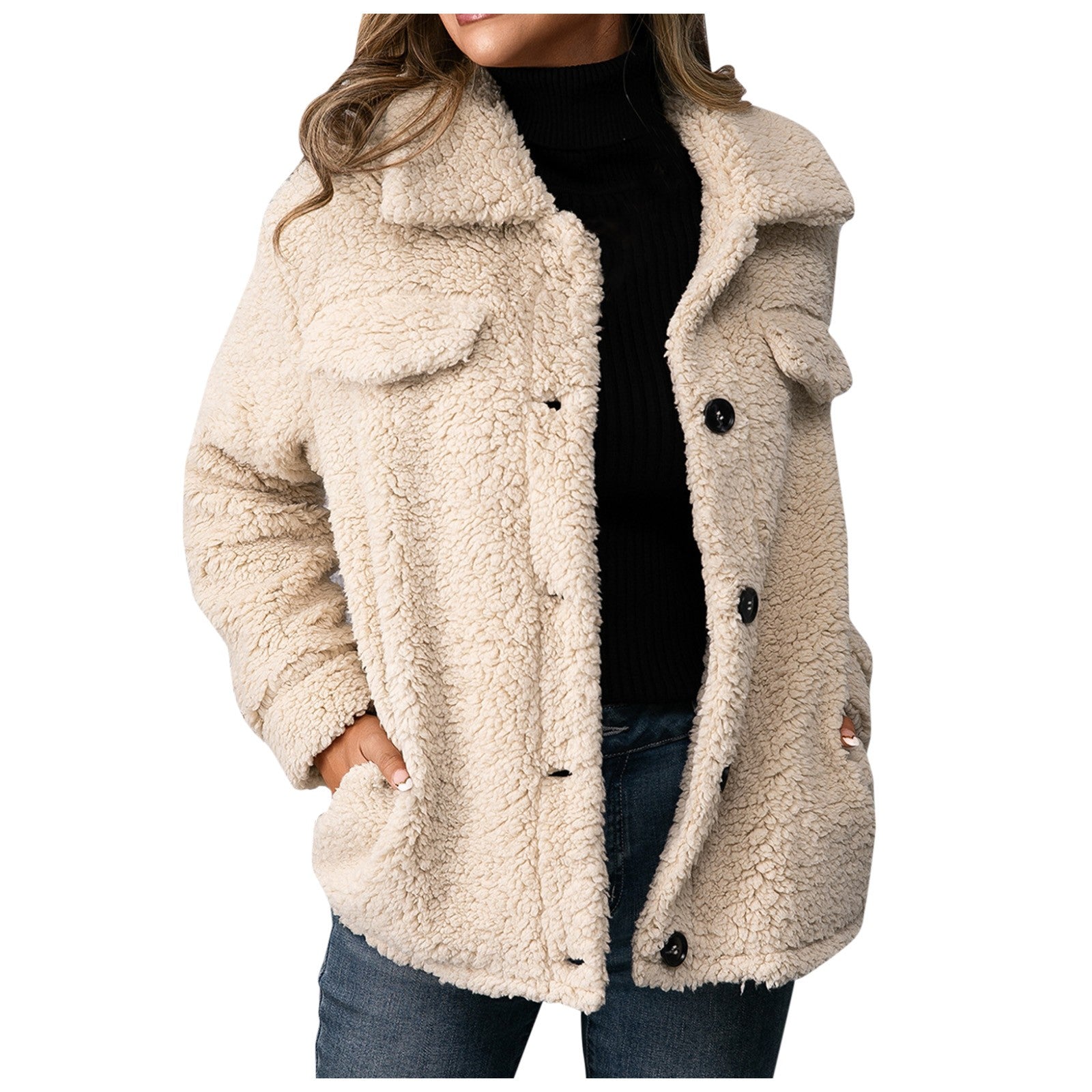 Lotte | Dubbelzijdige teddy fleece jas Farromode afbeelding 4
