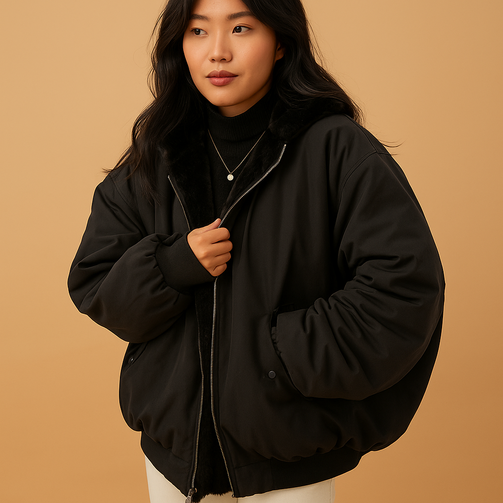 Korte winterjas met afneembare capuchon en zachte voering voor dagelijks gebruik dames-6