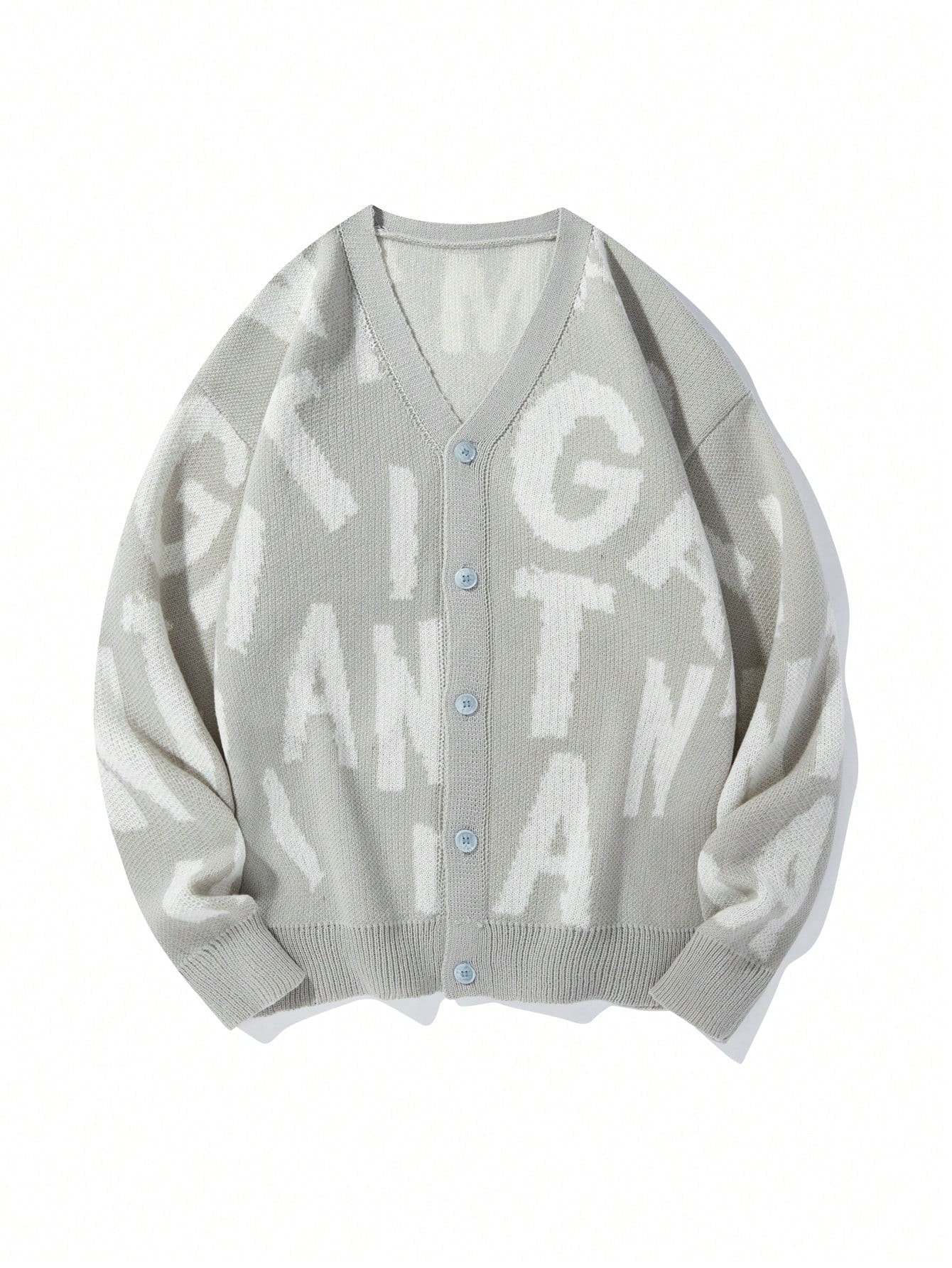 Oversized vest met knoopjes en V-hals van 100% polyester voor dagelijks gebruik in de herfst heren-36