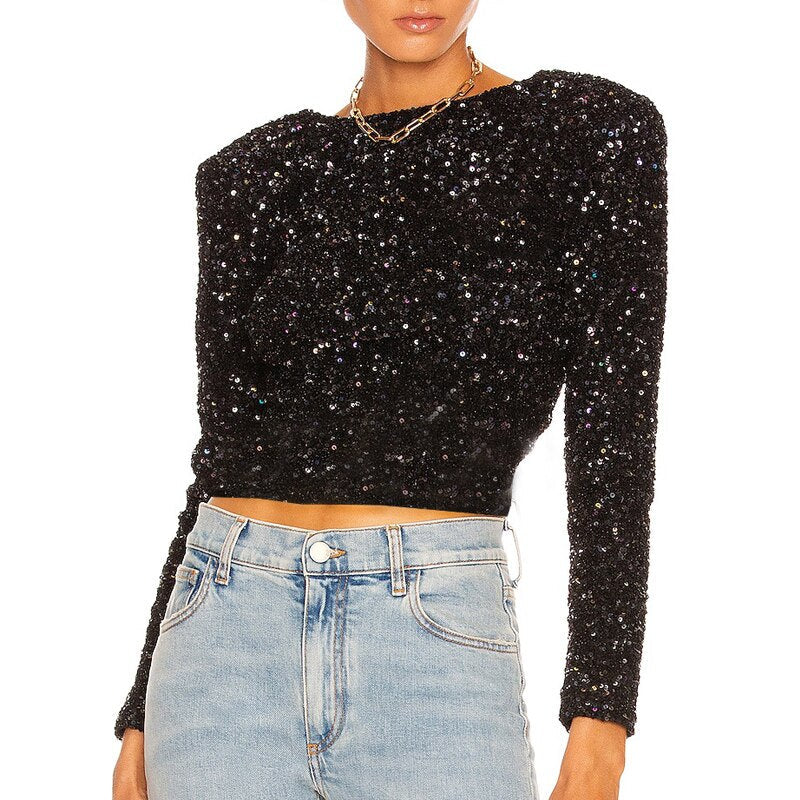 Sophie | Glitter top voor dames Farromode afbeelding 3
